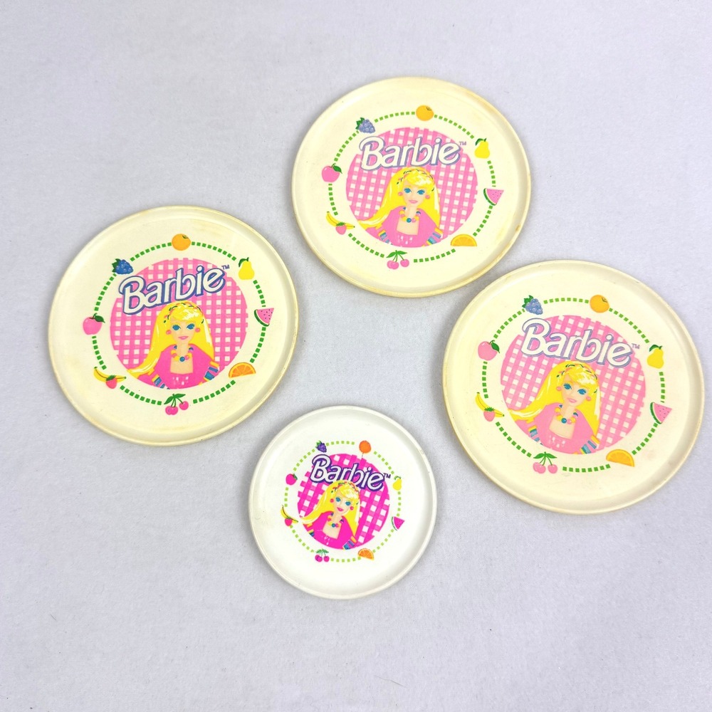 Chilton Globe Barbie Dishes‎ Set of 4 Plates Vintage